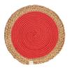 Jute Set of 2 Dining Table Mat 30Cm Round Mat - Coral (Single Ring) | Used As Centre Table Decor Placemat/House Warming Gifts for New Home