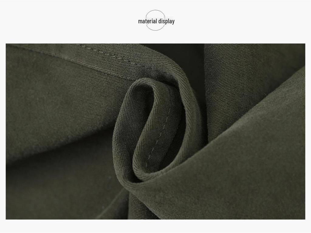 Women's Mid-Length Hooded Trench Coat, Spring/Autumn 2024: Pure Cotton, Long-Sleeve, Casual Workwear, Slimming Plus Size.