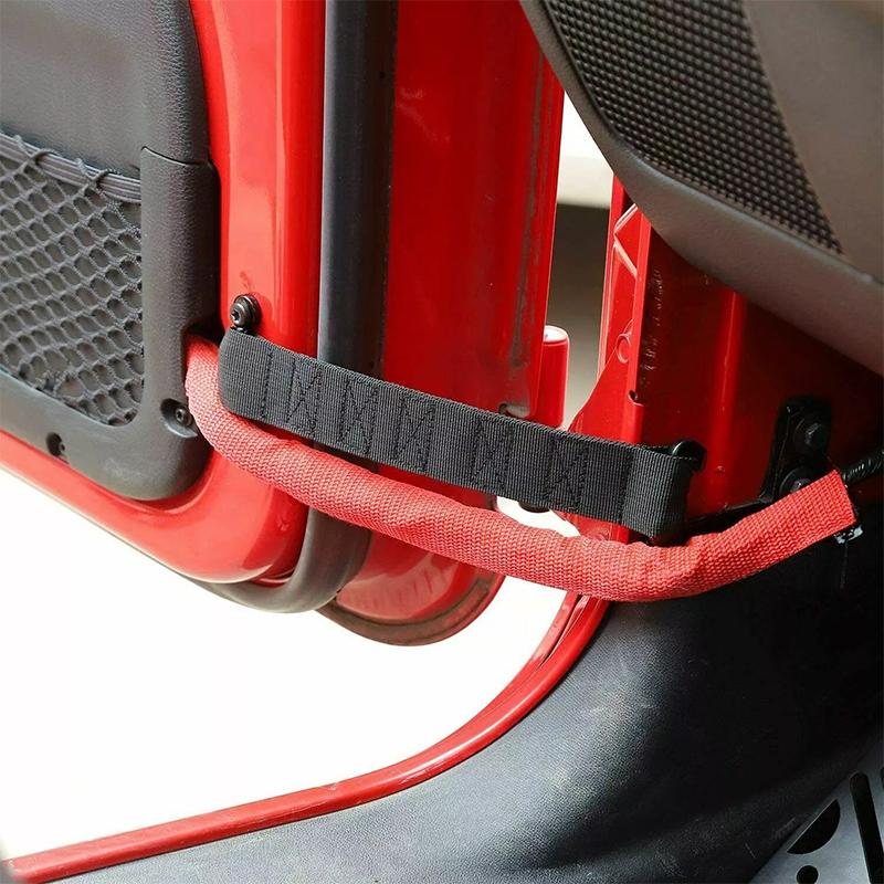 2/4 шт. Ограничитель двери ремень-ограничитель прочности Для Jeep Wrangler CJ YJ TJ JK JKU Ткань Оксфорд Внутренняя дверь ремень-ограничитель