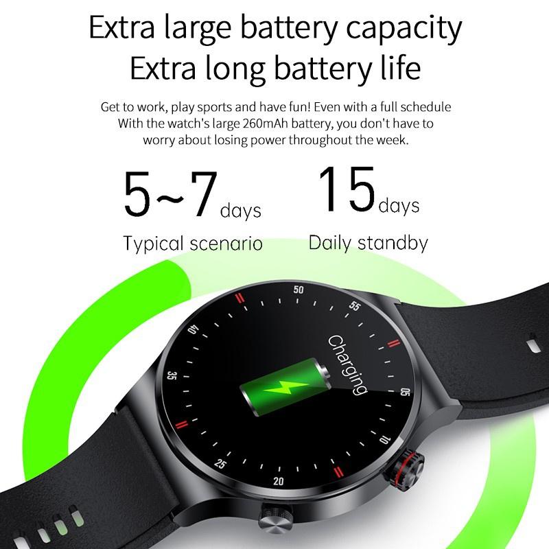 Bluetooth Calling Smart Watch Fashion Men Women Watch Weather Forecast Full Touch Fitness Tracker Heart Rate Monitor NFC Smart Watch for Android IOS