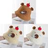 Capybara Apple Cartoon Sun Hat With Adjustable Brim For Summer Beach Leisure Girls