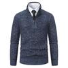 Men's Middle-aged Semi-turtleneck Zipper Men's Pullover Sweater Fleece Autumn and Winter Pullover