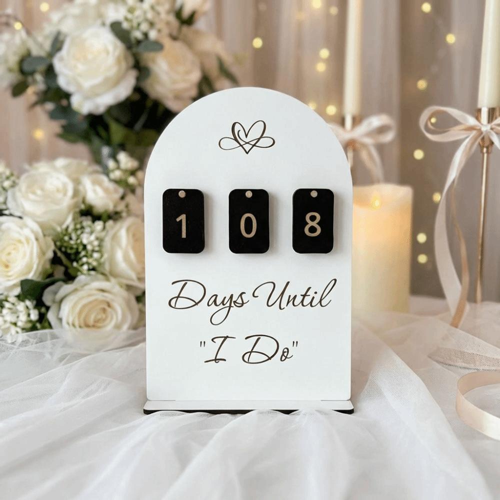 Countdown Display Wedding Countdown Sign Wooden Display Number Block Sign Wedding Celebration
