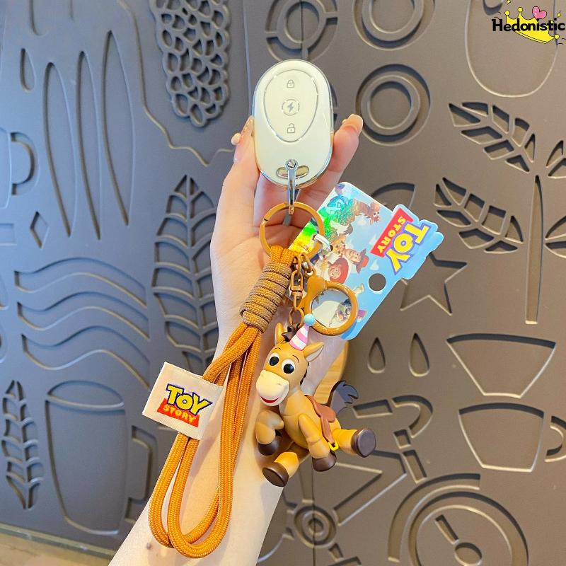 HEROCROSS Toy Story Bullseye And Buttercup Cute Cartoon Characters Pony Keychain Backpack Wallet Car Decoration Acg Pendant Gift