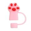 Set of 6 Cat Claw Straw Plugs Ornament Silicone Straw Covers for Water Glass