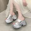 9CM Thick Bottom Summer Slippers Women's Chunky Sandals New 2025 Fashion Women Wedges High Platform Shoes Woman Beach Flip Flops