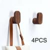 4pcs Wooden Hook Key Decor Holder Door Hanger Wall Coat Rack Multi-Purpose Kitchen Bathroom Accessories Storage Gadgets Organize
