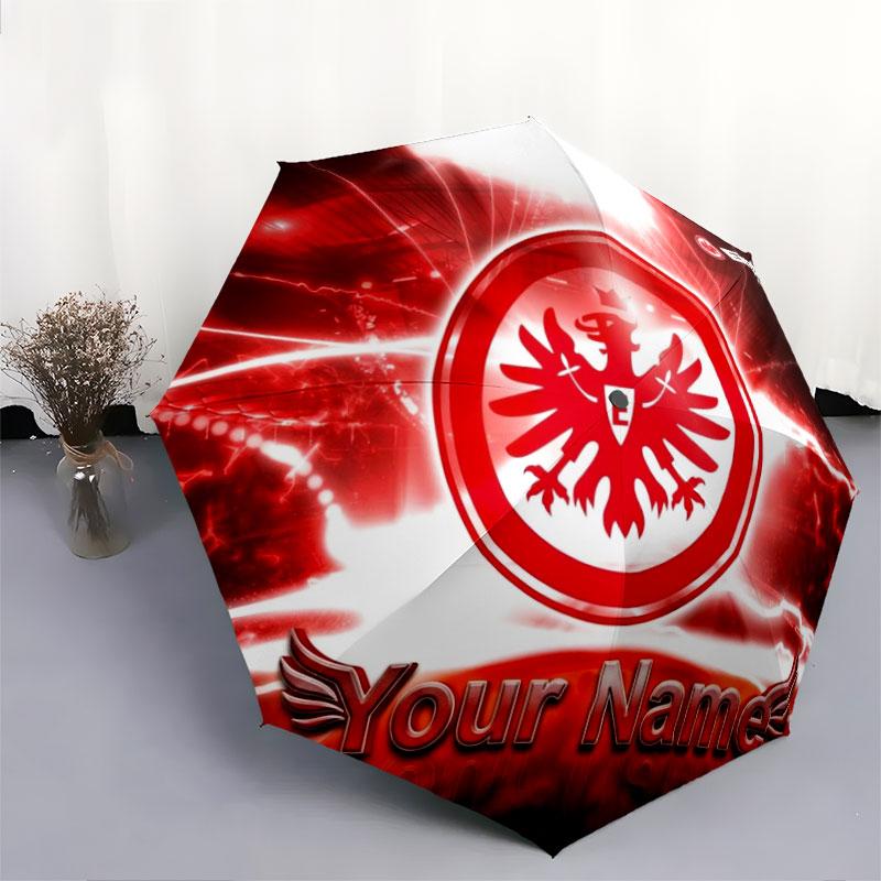 1 шт. Автоматический складной зонт - Узор с индивидуальным именем Eintracht Frankfurt, Портативный и складной дизайн с 8 спицами, Рождественские и Дни рождения Подарки