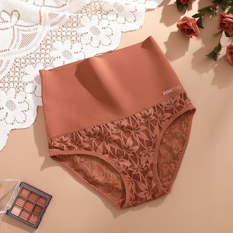1 шт., кружевные трусики с высокой талией, женское нижнее белье, антибактериальные, мягкие трусы с промежностью, ажурное нижнее белье, корректирующее белье