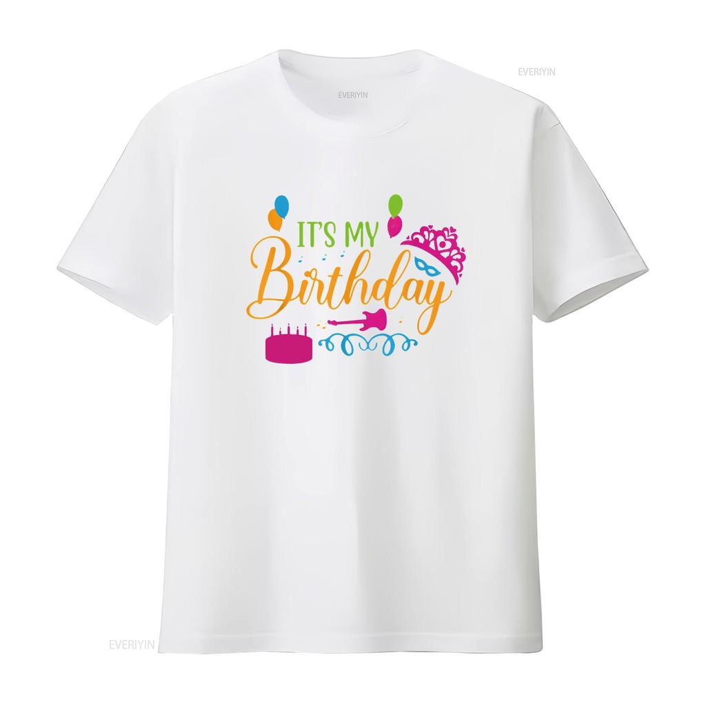 Женская футболка It s My Birthday Happy винтажная стираная мужская дышащая с принтом мягкая эластичная удобная немного