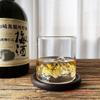 Hot Clear Large Japanese 3D Mountain Whiskey Glasses Vintage Iceberg Whisky Wine Tasting Cup Wood Gift Box Cognac Vodka Tumbler