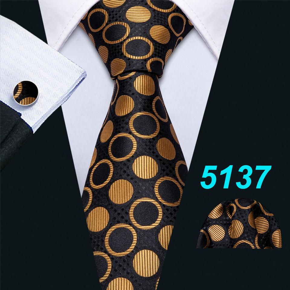 Barry.Wang золотые, черные жаккаровые галстуки, модный комплект, носовые запонки, галстуки для мужчин, тканые шелковые галстуки