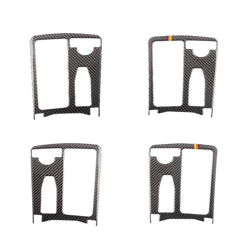 Углеродное волокно, подлокотник для салона автомобиля, коробка для воды, крышка, наклейки, Стайлинг автомобиля для Mercedes Benz C/E Series W204 W212 C200 C300