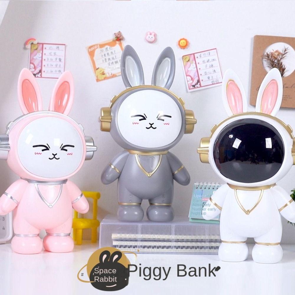 Large Capacity Astronaut Savings Bank With Light Space Rabbit Savings Bank Children/Kids