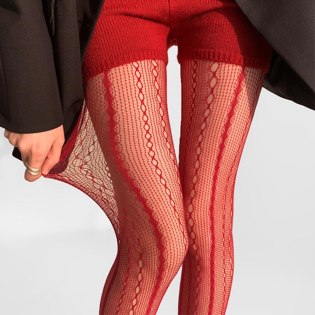 Women's Sexy Pantyhose With Hollowed Out Mesh Lace Pantyhose