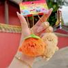 Key Magnet Holder With Plush Fun Fruit Coconut Orangedesign For Home Use