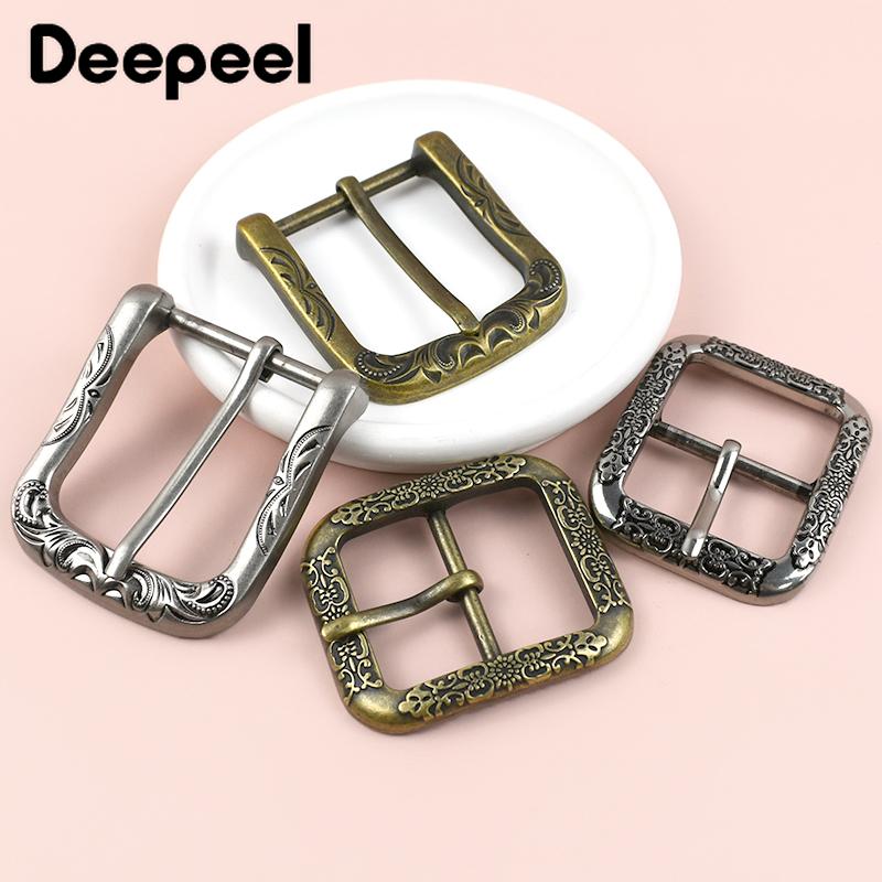 1/2 шт. Deepeel 35/40 мм Винтажная металлическая пряжка для сумки, ремня, античная латунь, серебро, кожаный регулировочный штифт, застежка, DIY, декоративный крючок для стропы