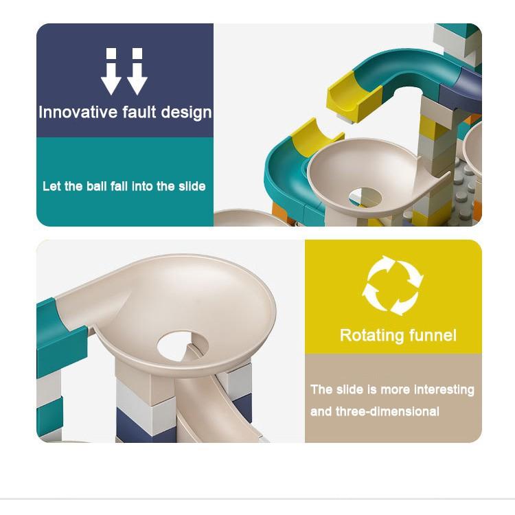 89-356 PCS Marble Race Run Maze Ball Track Building Blocks Compatible BIG SIZE Bricks Toys