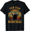Pew Madafakas Pew Оружие Забавная Черная Кошка Ретро Винтажная Футболка