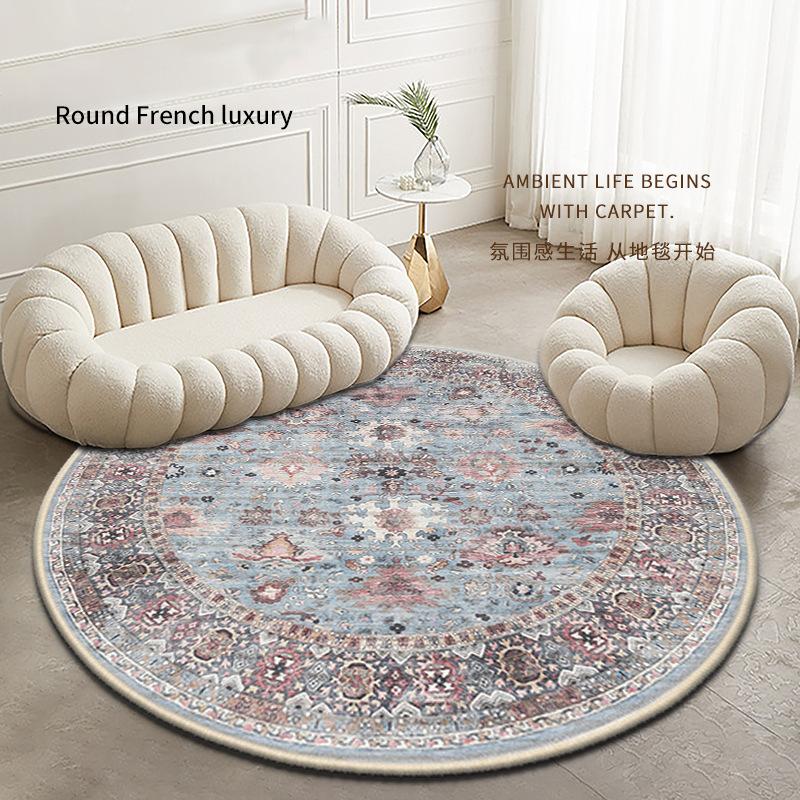 Круглый ковер для гостиной, грязеотталкивающий и износостойкий, подкладка для журнального столика, прикроватный ковер для спальни