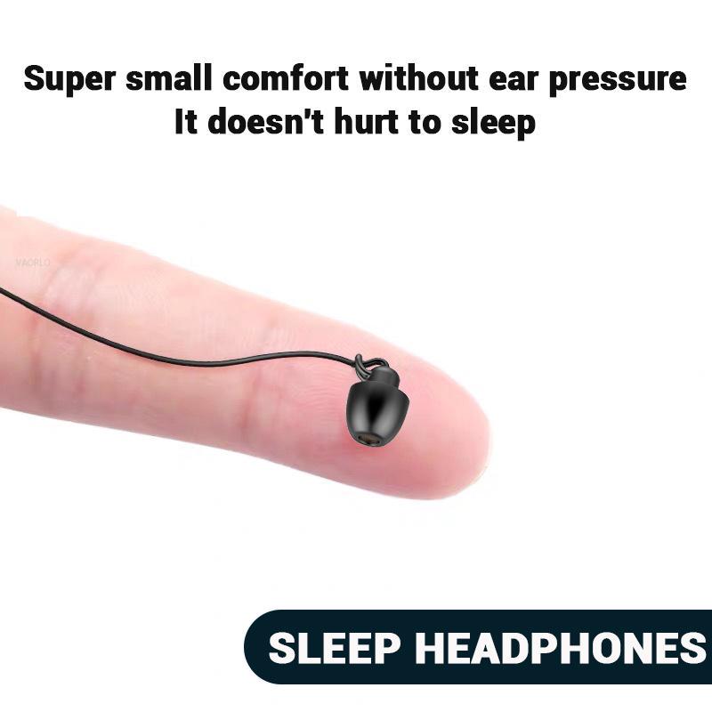 VAORLO ASMR Sleep Headphone TPE Soft Silicone Earphone Noise Cancel Headset For Xiaomi Huawei