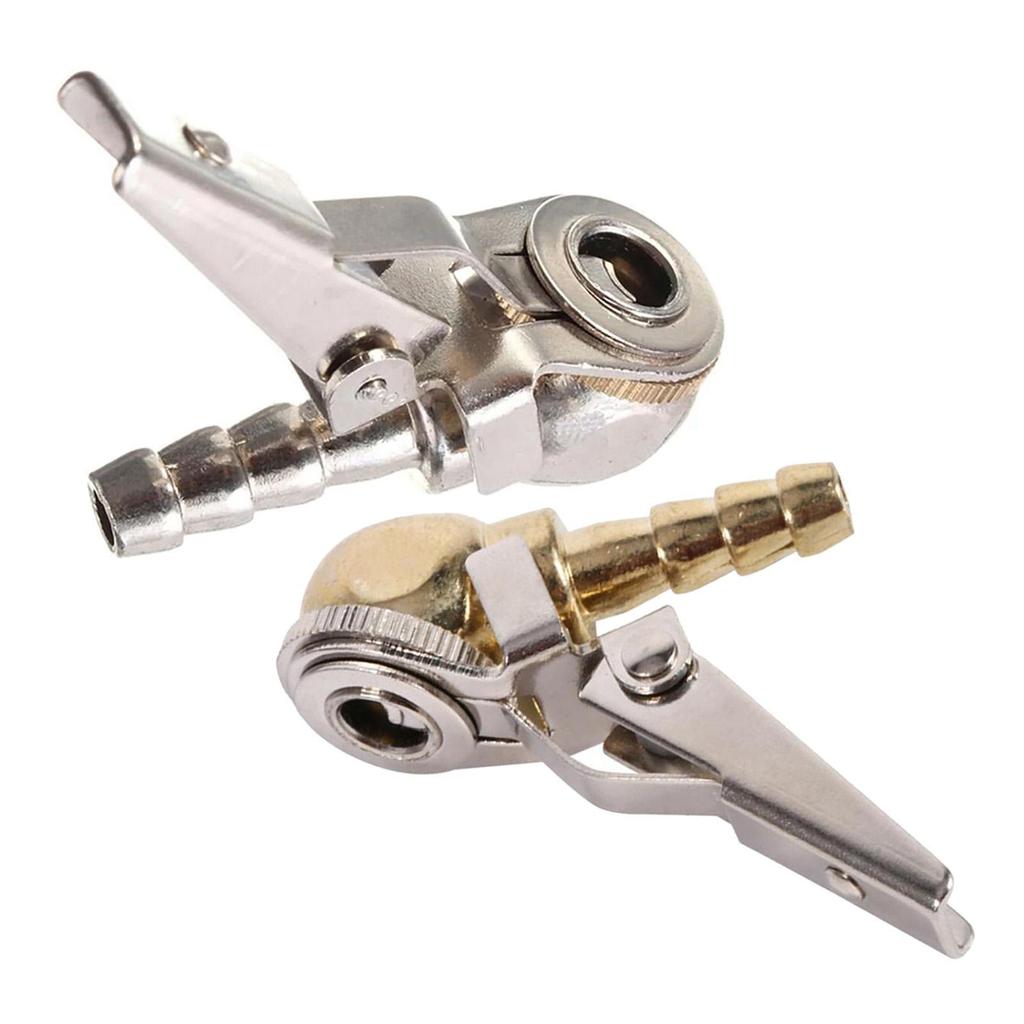 Air Chuck with Clip for Tire Inflator Zinc Alloy Professional Quick Inflate Valve Adapter for Bicycle Auto Motorcycle Truck