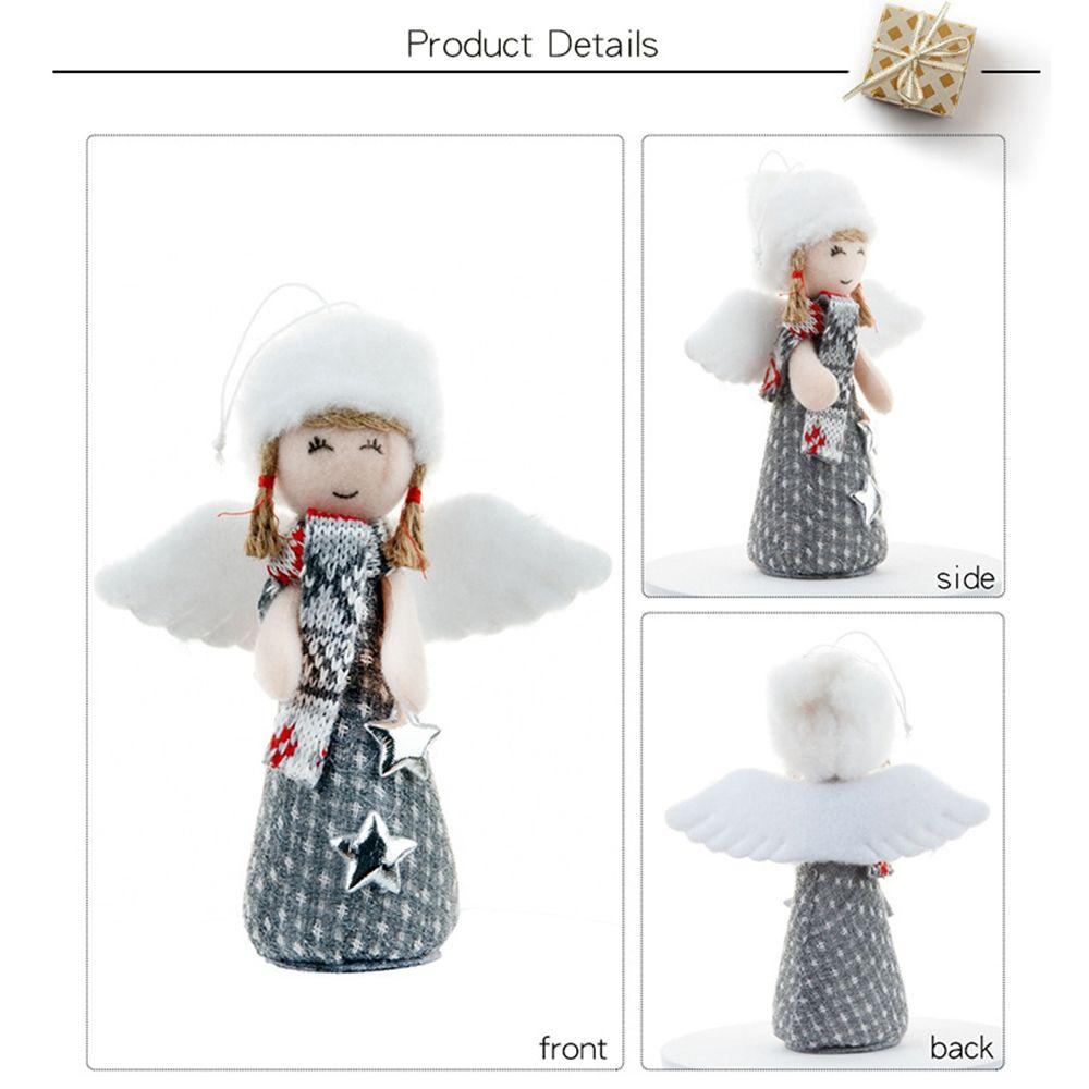 Шт Ангел Орнамент Тканевое Искусство Мультяшный Подвесной Орнамент Рождественский Подарок Кукла Рудольф Декор для Рождественской Елки