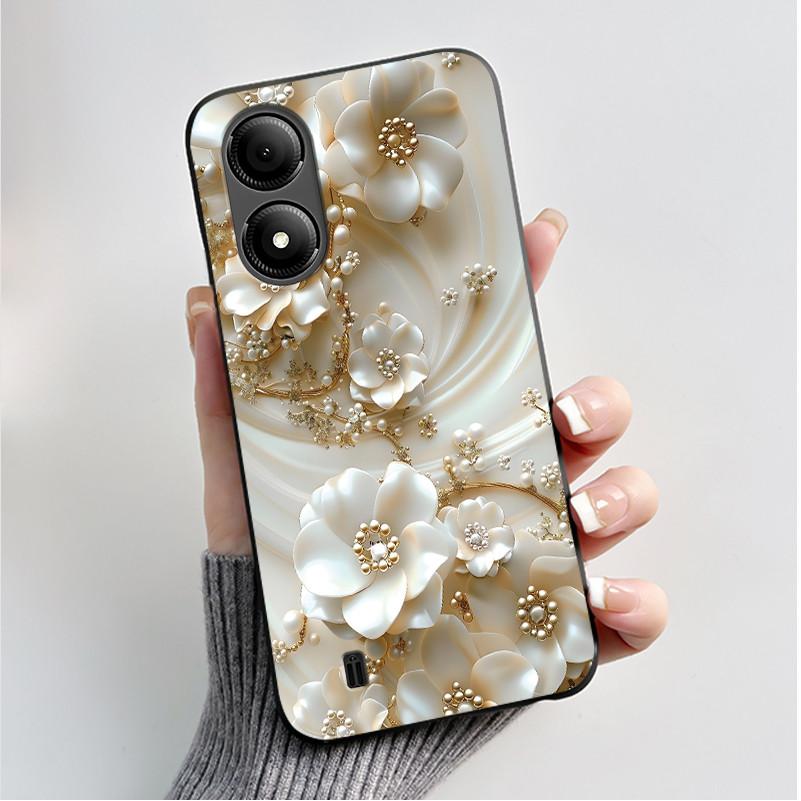 Чехол с принтом для ZTE Blade A33S A34, мягкий силиконовый черный корпус для ZTE Blade A31 Plus, чехол, милый цветочный мультяшный корпус