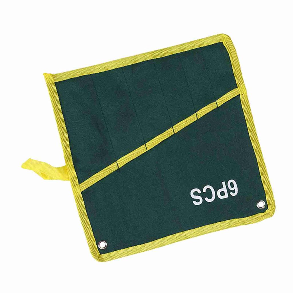 1 шт. Прочный холст 6 8 10 12 14 25 карманов Гаечный ключ Инструмент Сворачивающаяся сумка для хранения Зеленый