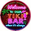 Металлический плакат Винтажный Неоновый Знак Тики-Бара для Стены Гаража