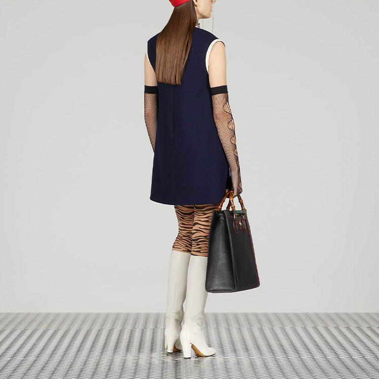 Gucci Женское темно-синее платье без рукавов 748098-ZANJG-4613