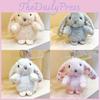 Vintage European Rabbit Plush Tag With Key Holder For Teens And Collectors