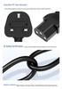 UK Standard Pure Copper Y-Type Power Cord: One-to-Two Computer Plug with Three-Pin Plug and Figure-Eight Tail