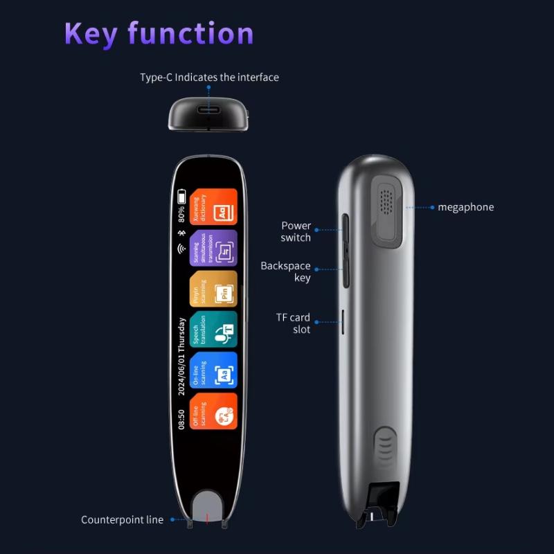 Scan Translation Pen 142 Languages Dyslexia Aid Text To Speech Scanner Pen 10Offline Languages for Students Learners Portable International Dictionary