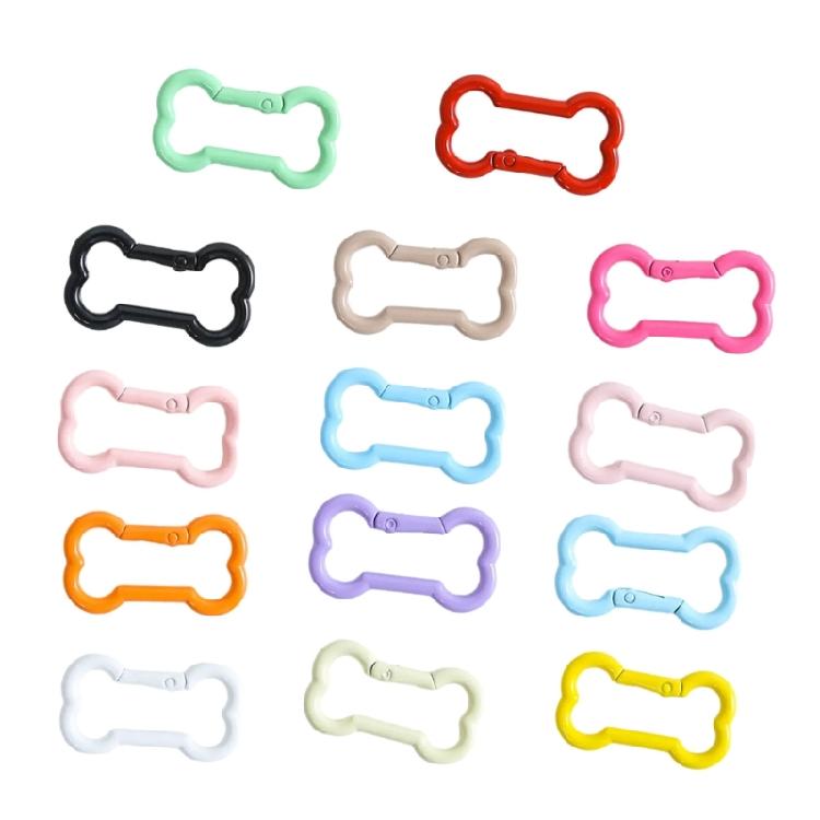 Брелок-брелок из цинкового сплава в форме кости Декорация Пружинный замок Доступен в 6 игривых цветовых вариантах