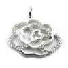 Les Trésors De Lily [N0314] — Белый серебряный кулон «Rosa Romantica»