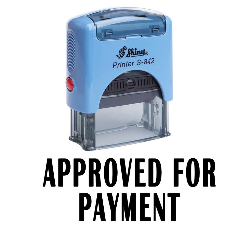 Printtoo APPROVED FOR PAYMENT Office Stationery Shiny Stamp Self Inking Rubber
