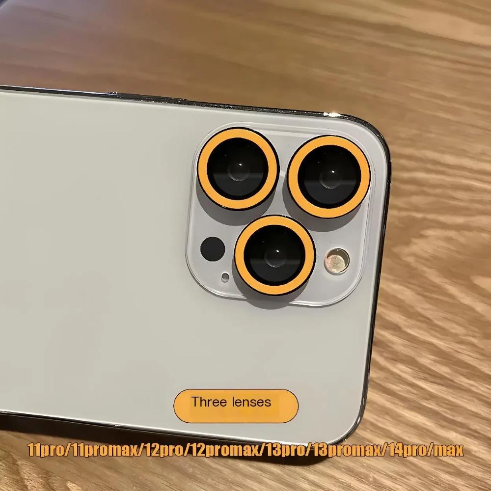 1 Комплект Светящаяся Керамическая Защитная Пленка для Камеры Для IPhone17 16 15 14Plus 13 ProMax Кольцо для Линзы Закаленное Стекло Светящийся Колпачок Аксессуары 4
