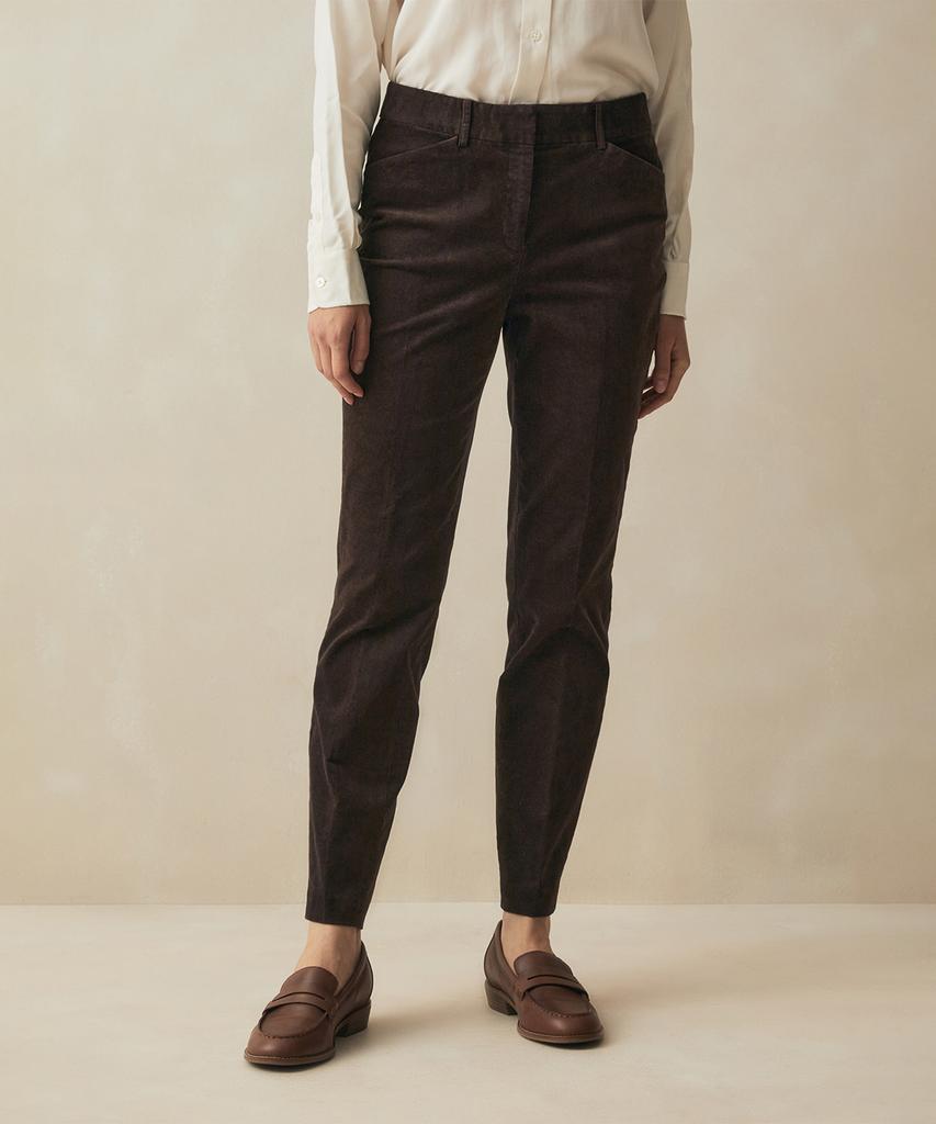 Брюки из вельвета приталенного кроя BROOKS BROTHERS (коричневый) (Bbpcwf59914Ef)