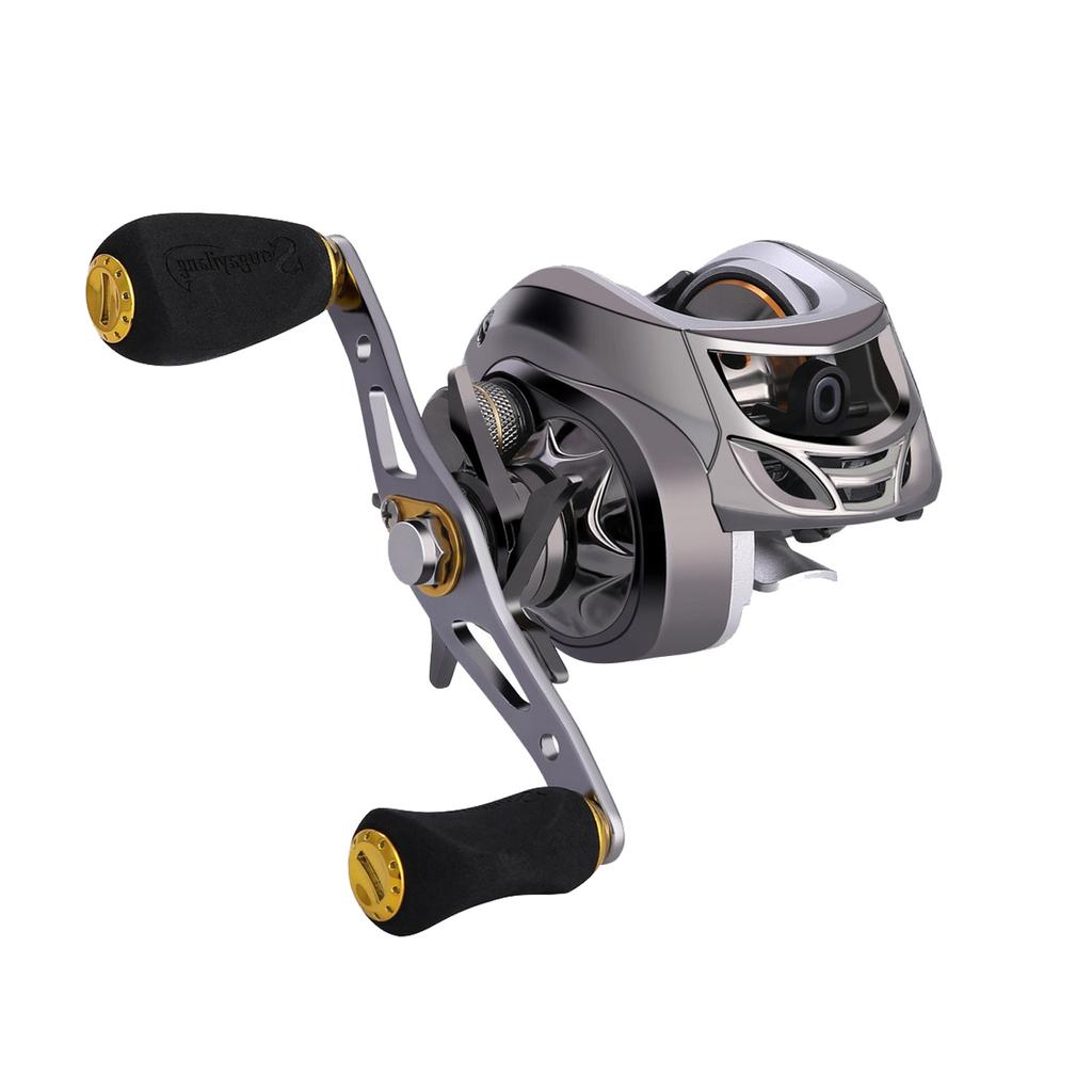SOUGAYILANG Baitcaster Fishing Reels 11+1BB Carbon Fiber Drag Carp Reel Left/Right Hand Fishing Reels Bass Fishing Tackle