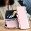 Electroplating Holder Pen Slot Tape Phone Case for Samsung Galaxy Z Fold 6 5 4 3 Fold6 Fold5 Fold4 Fold3 Magnetic Leather Cover