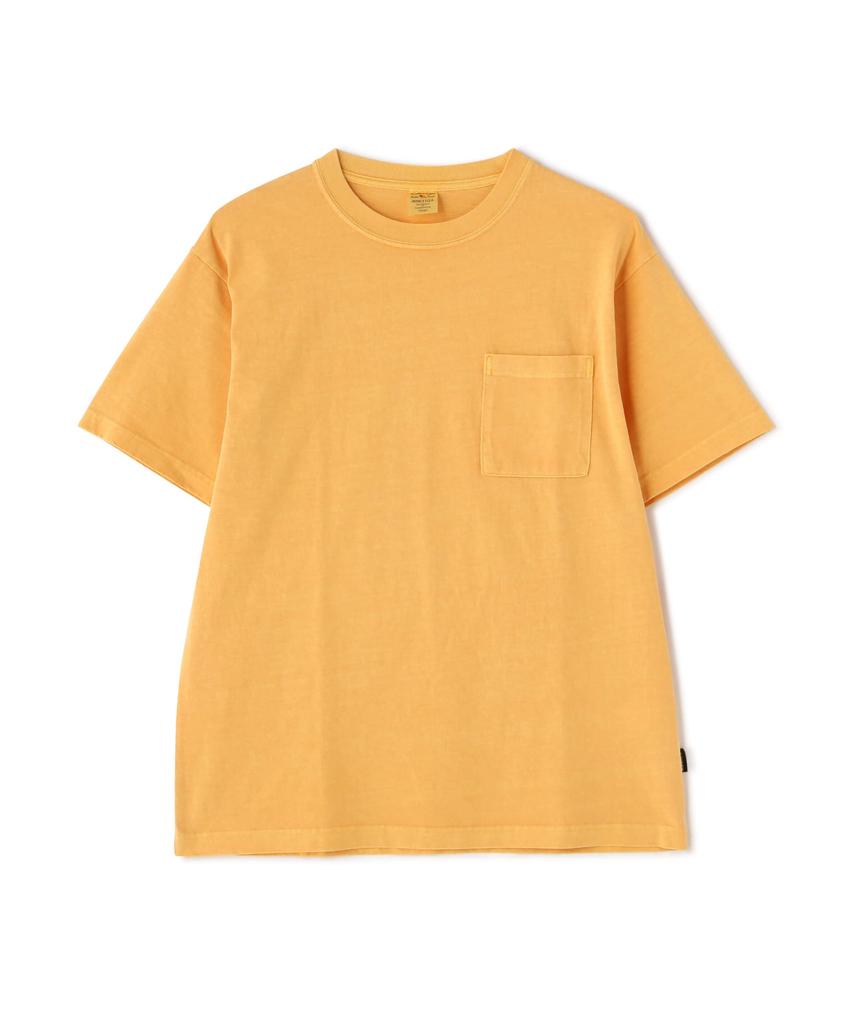AVIREX DAILY SHORTSLEEVE FADE WASH POCKET T-SHIRT XL 423 mustard 783-3934010