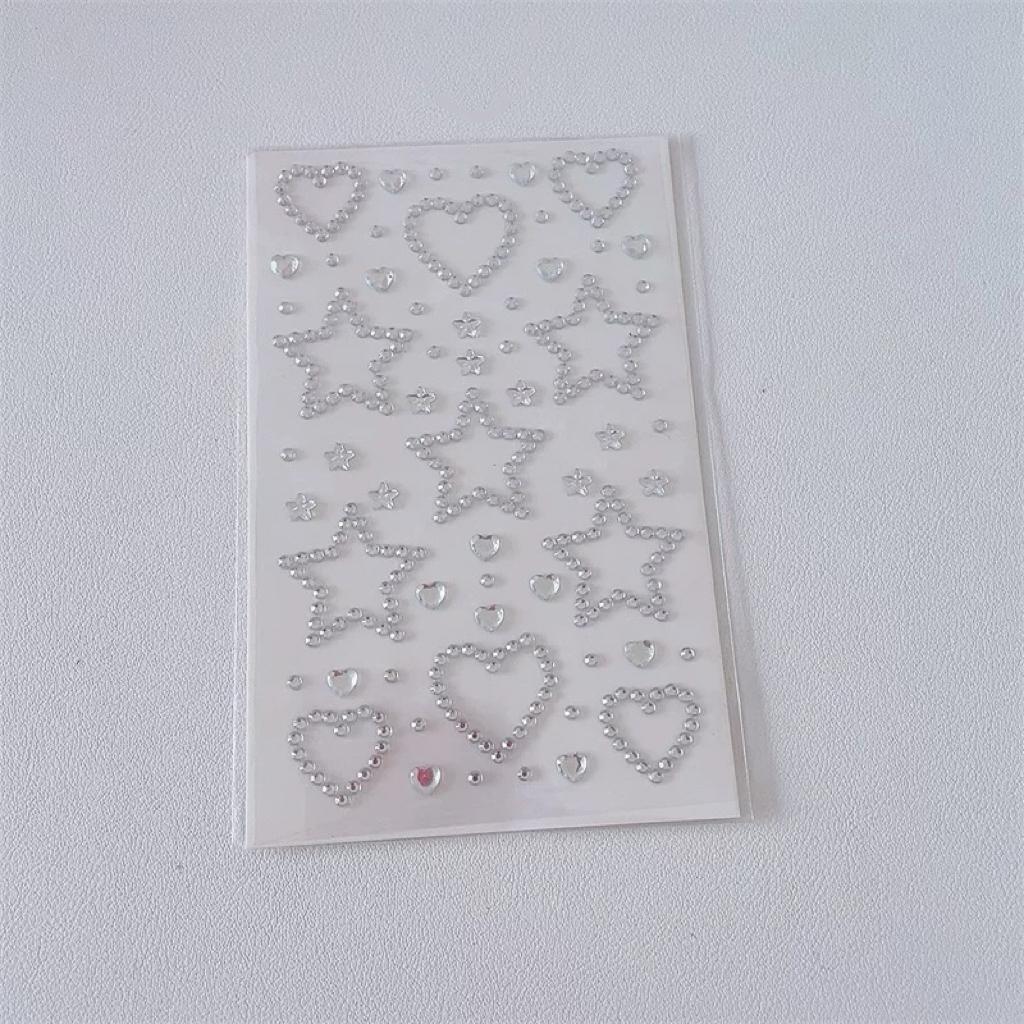 MINKYS New Arrival Pearl Star Heart Bling Bling Stickers DIY Scrapbook Stickers Confetti Decoration DIY Photo Frame Face Sticker