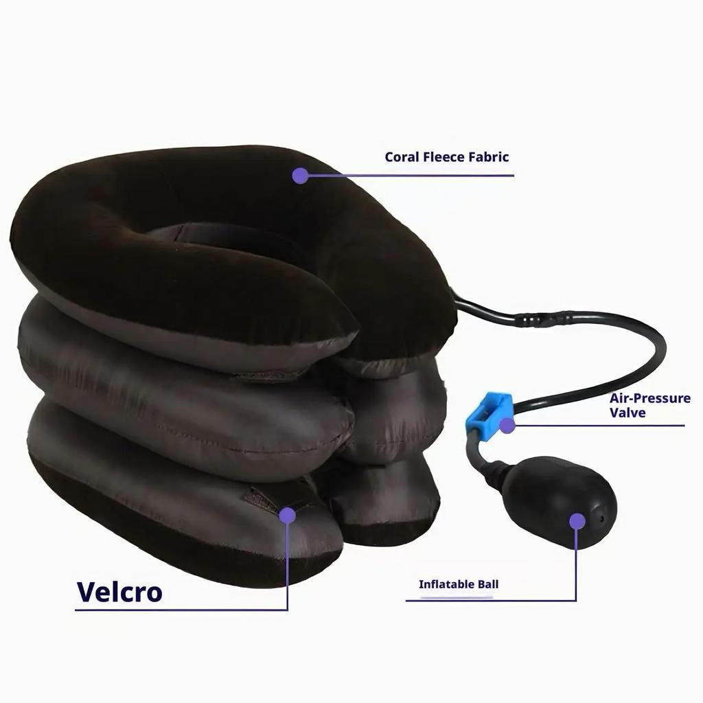 Xiaomi 3-Layer Single Tube Inflatable Neck Traction Collar Lightweight Air Neck Support Pillow Relieve Neck Discomfort Travel Home Use