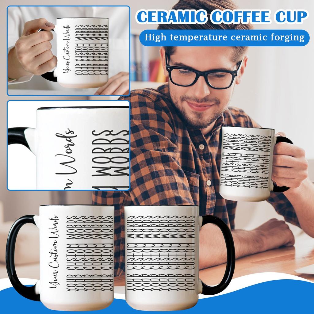 Творческая новая керамическая кухонная забавная черная кофейная чашка