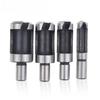 4pcs 8mm Shank Barrel Cork Drill Plug Cutter Drill Bit Bored Hole Wood Tenon Drill Hole Saw Arbors Handy Woodworking Tool