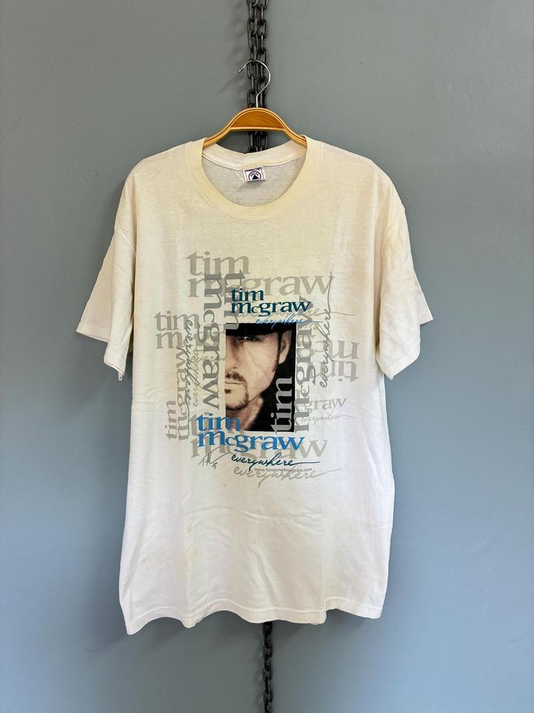 Vintage 90s Tim Mcgrow Everywhere country music t shirt