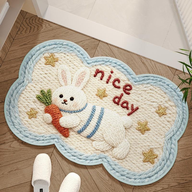 Cartoon Shaped Bath Mat Quick Dry Non Slip Bathroom Door Rug Home