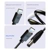 Круглый силовой кабель 5,5x2,5 мм с входом USB C, центрально-положительный шнур для совместимого оборудования, длина 1 метр