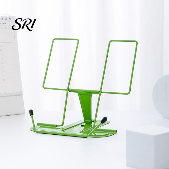Book Holder for Office Use Foldable Iron Stand Adjustable with Non-Slip Base Portable Desktop book, Sheet Music & Study Stable